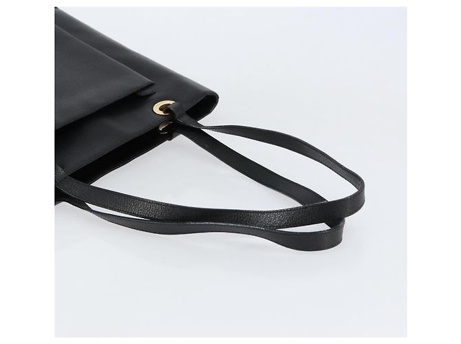 Borsa Tote in pelle nera e oro GUCCI 002 1817 0336 Auth ep12099 Nero D'oro - vista 7