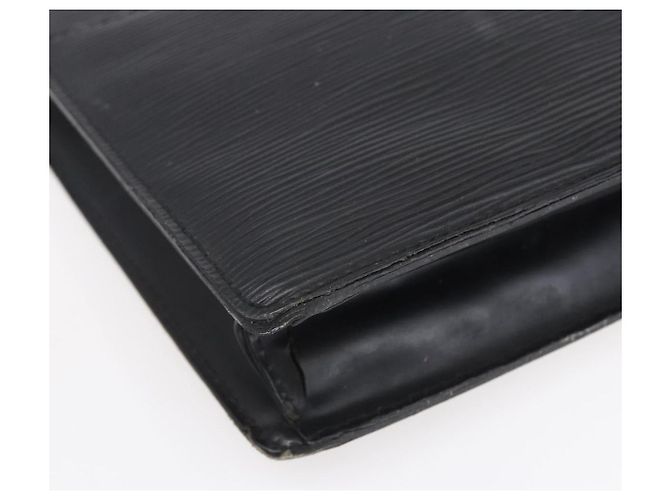 LOUIS VUITTON Pochette Uomo Epi Borsa a Clutch Nera M52522 LV Auth BA8471 Nero - vista 14