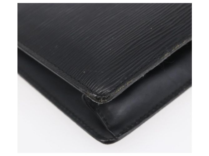 LOUIS VUITTON Pochette Uomo Epi Borsa a Clutch Nera M52522 LV Auth BA8471 Nero - vista 16