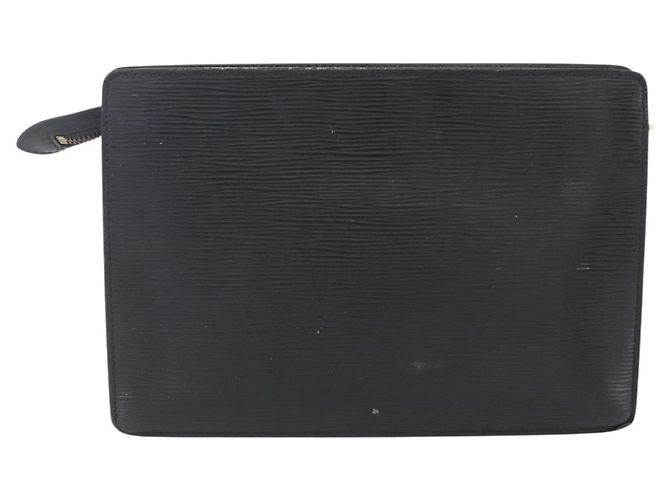 LOUIS VUITTON Pochette Uomo Epi Borsa a Clutch Nera M52522 LV Auth BA8471 Nero - vista 2