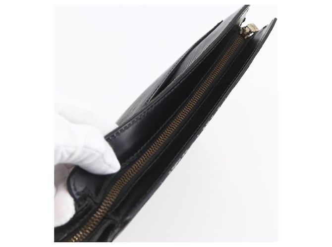LOUIS VUITTON Pochette Uomo Epi Borsa a Clutch Nera M52522 LV Auth BA8471 Nero - vista 5