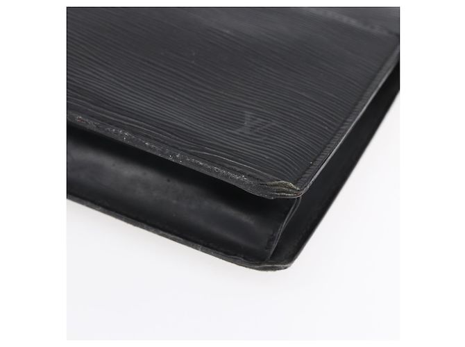 LOUIS VUITTON Pochette Uomo Epi Borsa a Clutch Nera M52522 LV Auth BA8471 Nero - vista 7