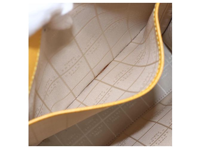 Céline Borsa a Spalla CELINE in Pelle Giallo Oro Auth 153948 D'oro - vista 11