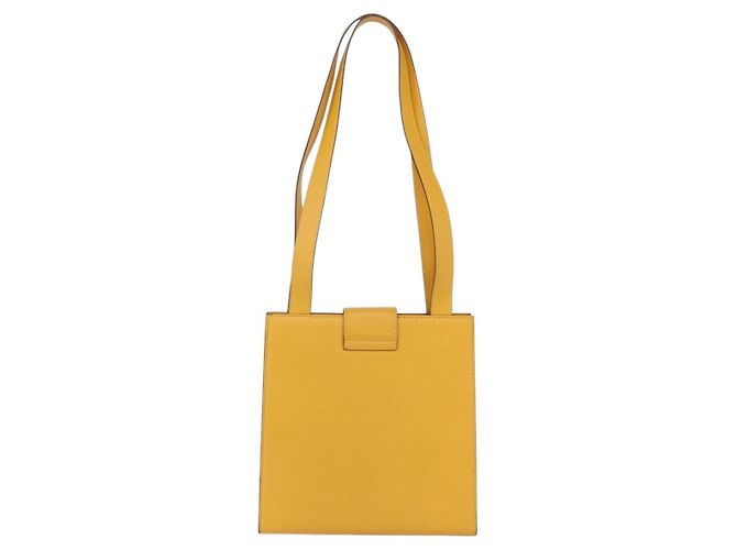 Céline Borsa a Spalla CELINE in Pelle Giallo Oro Auth 153948 D'oro - vista 2