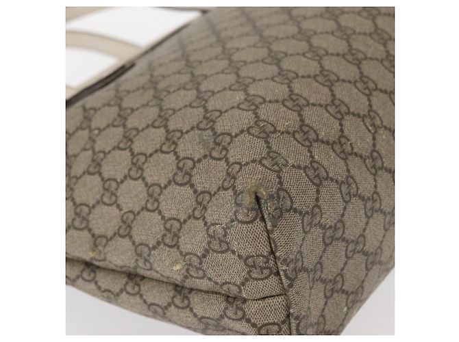 Gucci Borsa Tote GG Supreme in PVC beige argento 211137 Auth bs30938 - vista 12