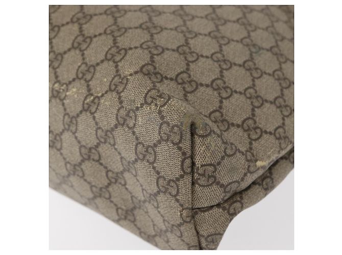 Gucci Borsa Tote GG Supreme in PVC beige argento 211137 Auth bs30938 - vista 13