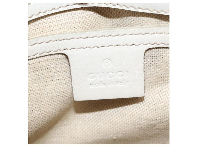 Gucci Borsa Tote GG Supreme in PVC beige argento 211137 Auth bs30938 - vista 18