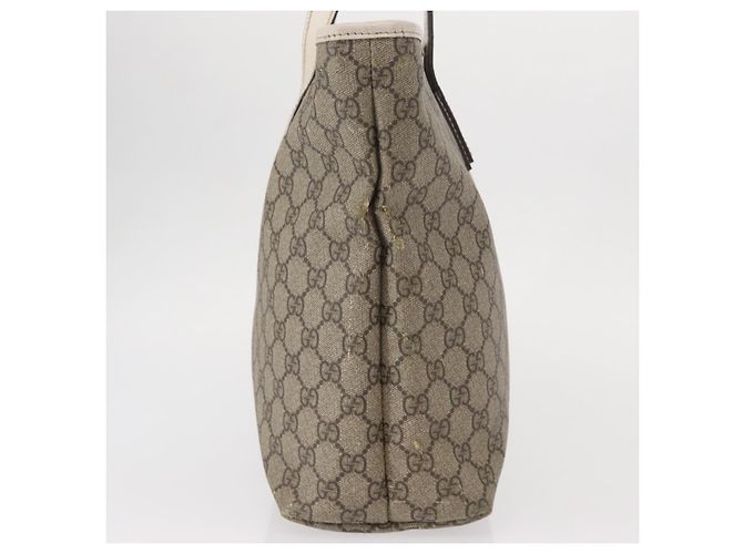Gucci Borsa Tote GG Supreme in PVC beige argento 211137 Auth bs30938 - vista 6