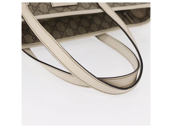 Gucci Borsa Tote GG Supreme in PVC beige argento 211137 Auth bs30938 - vista 8