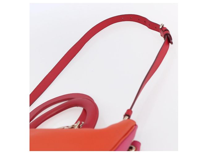 Borsa a Mano Christian Dior Diorissimo in Pelle 2way Arancione Oro Auth bs30974 - vista 10
