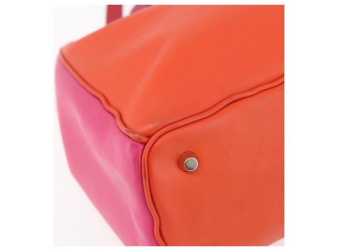 Borsa a Mano Christian Dior Diorissimo in Pelle 2way Arancione Oro Auth bs30974 - vista 13