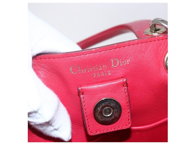 Borsa a Mano Christian Dior Diorissimo in Pelle 2way Arancione Oro Auth bs30974 - vista 17