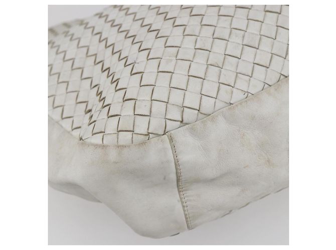 Autre Marque Borsa a Spalla in Pelle Bianca e Argento INTRECCIATO di BOTTEGA VENETA Auth bs30958 Bianco - vista 14