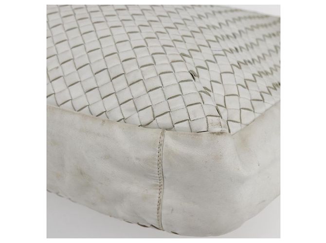 Autre Marque Borsa a Spalla in Pelle Bianca e Argento INTRECCIATO di BOTTEGA VENETA Auth bs30958 Bianco - vista 15