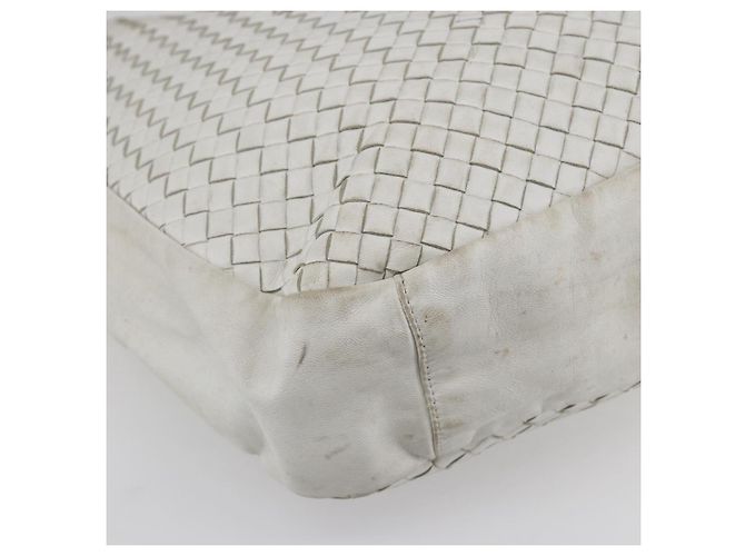 Autre Marque Borsa a Spalla in Pelle Bianca e Argento INTRECCIATO di BOTTEGA VENETA Auth bs30958 Bianco - vista 16