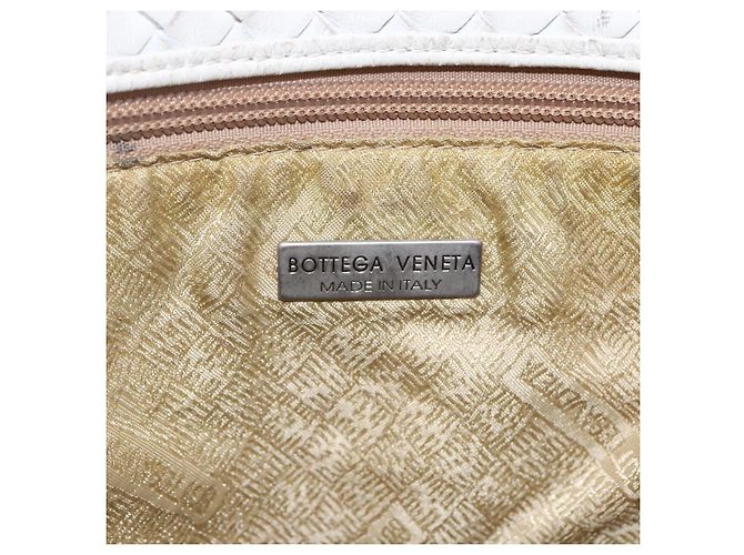 Autre Marque Borsa a Spalla in Pelle Bianca e Argento INTRECCIATO di BOTTEGA VENETA Auth bs30958 Bianco - vista 17