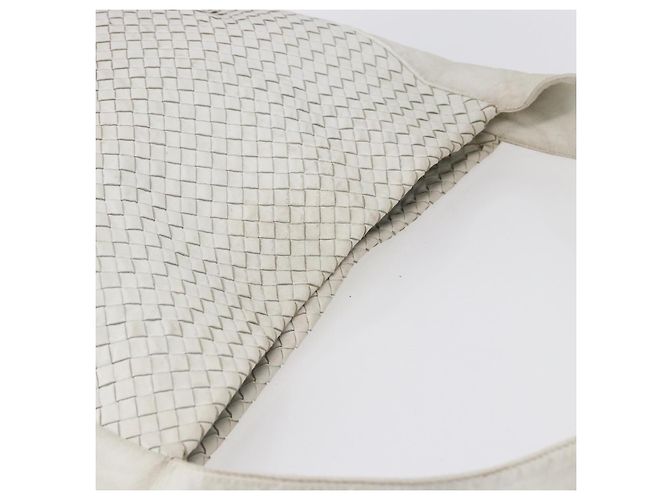 Autre Marque Borsa a Spalla in Pelle Bianca e Argento INTRECCIATO di BOTTEGA VENETA Auth bs30958 Bianco - vista 6