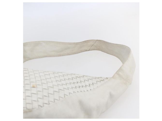 Autre Marque Borsa a Spalla in Pelle Bianca e Argento INTRECCIATO di BOTTEGA VENETA Auth bs30958 Bianco - vista 8
