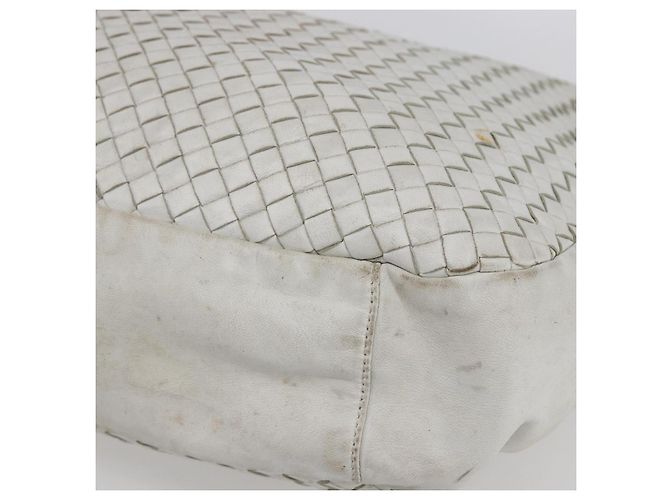Autre Marque Borsa a Spalla in Pelle Bianca e Argento INTRECCIATO di BOTTEGA VENETA Auth bs30958 Bianco - vista 9