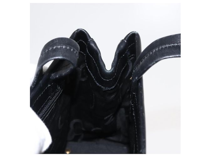 Borsa a mano Vala in pelle nera e oro Salvatore Ferragamo Auth BA7667 Nero D'oro - vista 17