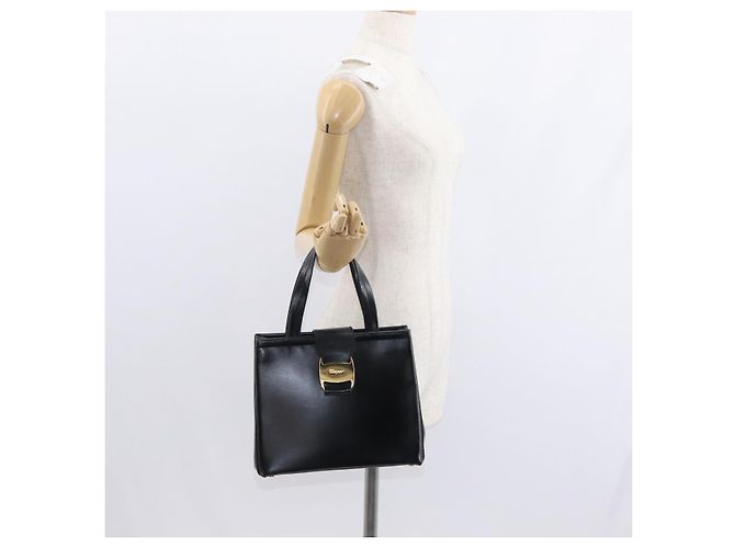 Borsa a mano Vala in pelle nera e oro Salvatore Ferragamo Auth BA7667 Nero D'oro - vista 21