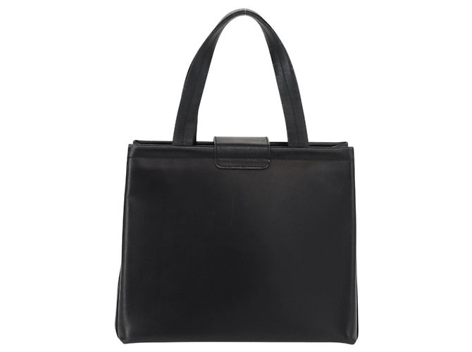 Borsa a mano Vala in pelle nera e oro Salvatore Ferragamo Auth BA7667 Nero D'oro - vista 3