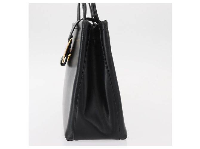 Borsa a mano Vala in pelle nera e oro Salvatore Ferragamo Auth BA7667 Nero D'oro - vista 4