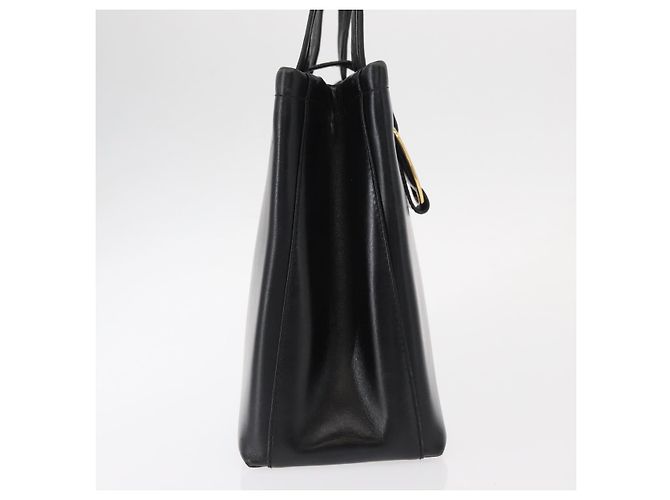 Borsa a mano Vala in pelle nera e oro Salvatore Ferragamo Auth BA7667 Nero D'oro - vista 5