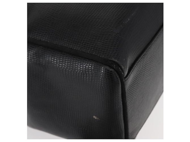 Borsa Tote Vala in pelle nera e oro Auth BA7676 di Salvatore Ferragamo Nero D'oro - vista 11