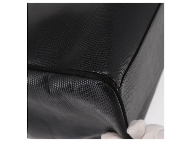 Borsa Tote Vala in pelle nera e oro Auth BA7676 di Salvatore Ferragamo Nero D'oro - vista 13