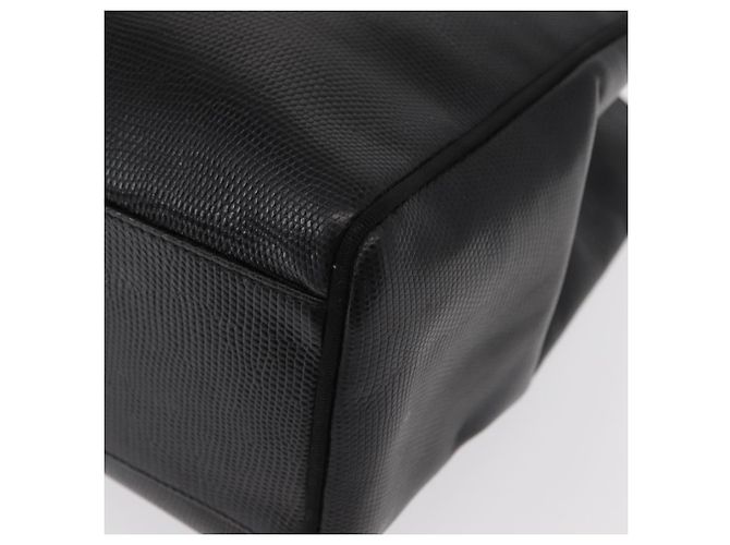 Borsa Tote Vala in pelle nera e oro Auth BA7676 di Salvatore Ferragamo Nero D'oro - vista 14