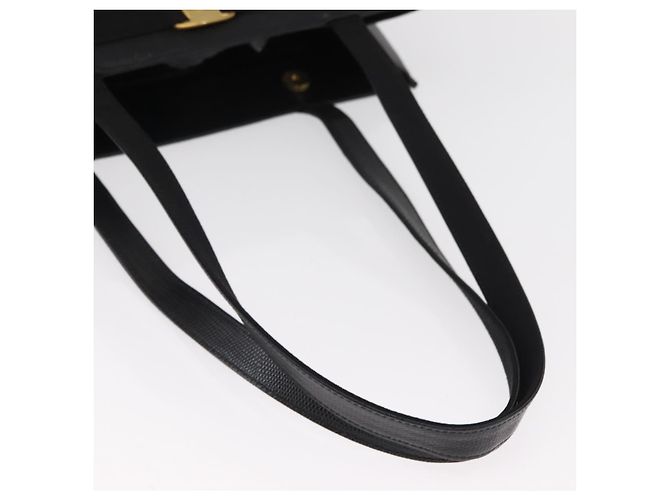 Borsa Tote Vala in pelle nera e oro Auth BA7676 di Salvatore Ferragamo Nero D'oro - vista 8