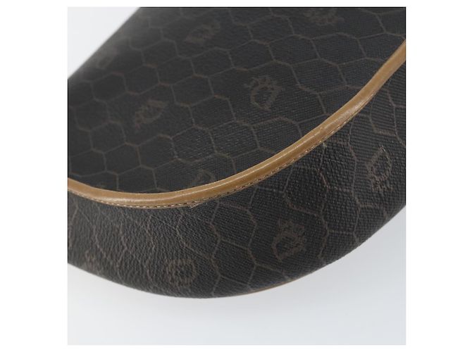 Borsa a spalla in tela a nido d'ape PVC nera e oro Auth BA7695 Christian Dior Nero D'oro - vista 13