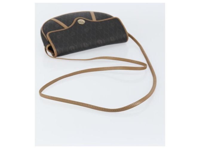 Borsa a spalla in tela a nido d'ape PVC nera e oro Auth BA7695 Christian Dior Nero D'oro - vista 7