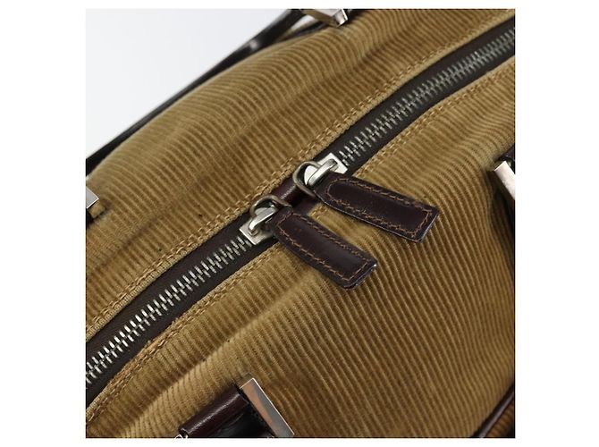 Bolso de Mano FENDI Terciopelo Beige Plata Auth bs31008 - vista 10