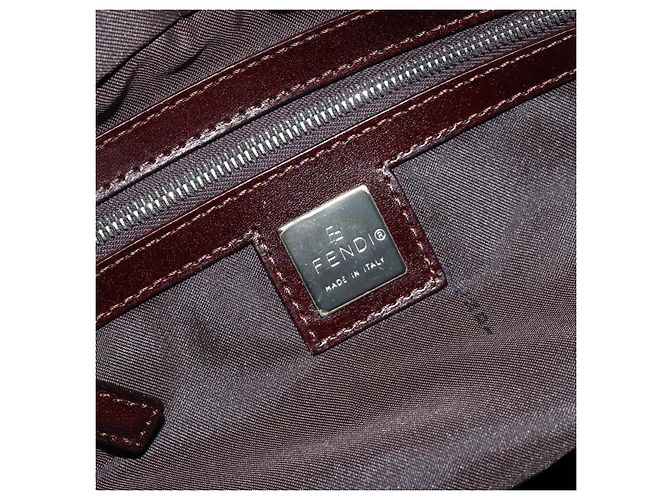 Bolso de Mano FENDI Terciopelo Beige Plata Auth bs31008 - vista 17