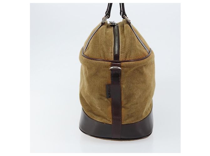 Bolso de Mano FENDI Terciopelo Beige Plata Auth bs31008 - vista 3