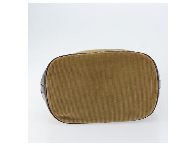 Bolso de Mano FENDI Terciopelo Beige Plata Auth bs31008 - vista 5