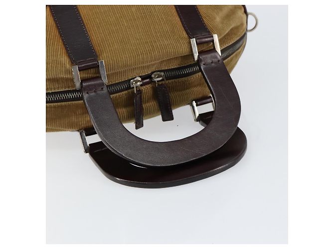Bolso de Mano FENDI Terciopelo Beige Plata Auth bs31008 - vista 7