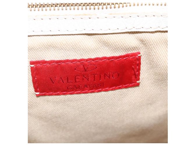 Valentino Borsa Tote in Pelle Bianco Oro Auth bs31012 D'oro - vista 10