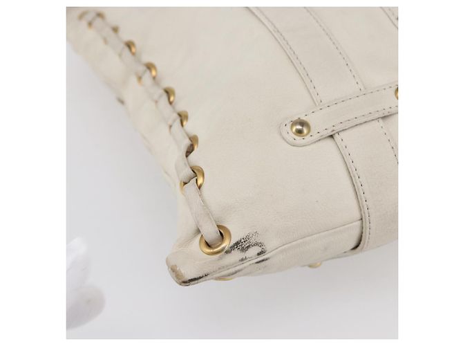 Valentino Borsa Tote in Pelle Bianco Oro Auth bs31012 D'oro - vista 14