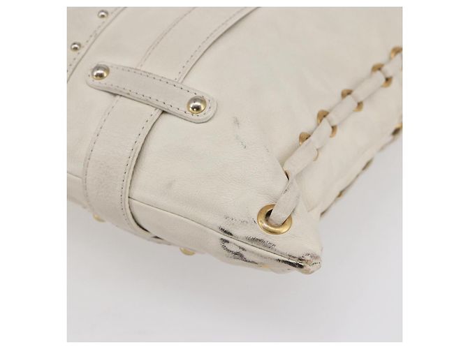 Valentino Borsa Tote in Pelle Bianco Oro Auth bs31012 D'oro - vista 15