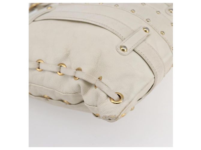 Valentino Borsa Tote in Pelle Bianco Oro Auth bs31012 D'oro - vista 16