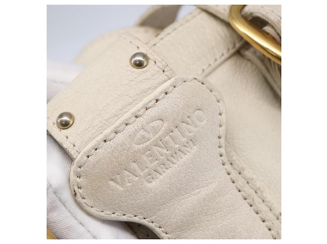 Valentino Borsa Tote in Pelle Bianco Oro Auth bs31012 D'oro - vista 17