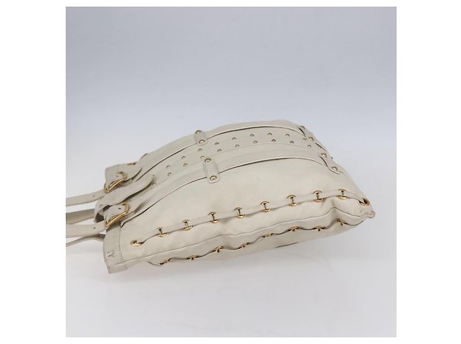 Valentino Borsa Tote in Pelle Bianco Oro Auth bs31012 D'oro - vista 3