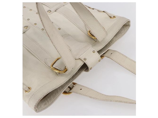 Valentino Borsa Tote in Pelle Bianco Oro Auth bs31012 D'oro - vista 6