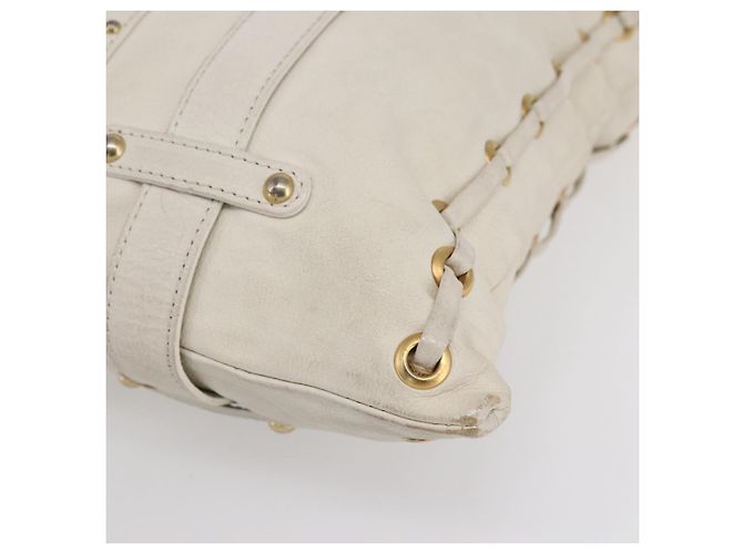 Valentino Borsa Tote in Pelle Bianco Oro Auth bs31012 D'oro - vista 9