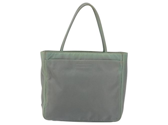 PRADA Tote Bag aus Nylon Khaki Silber authentisch bs31017 - Ansicht 13