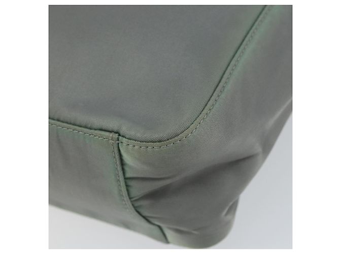 PRADA Tote Bag aus Nylon Khaki Silber authentisch bs31017 - Ansicht 15