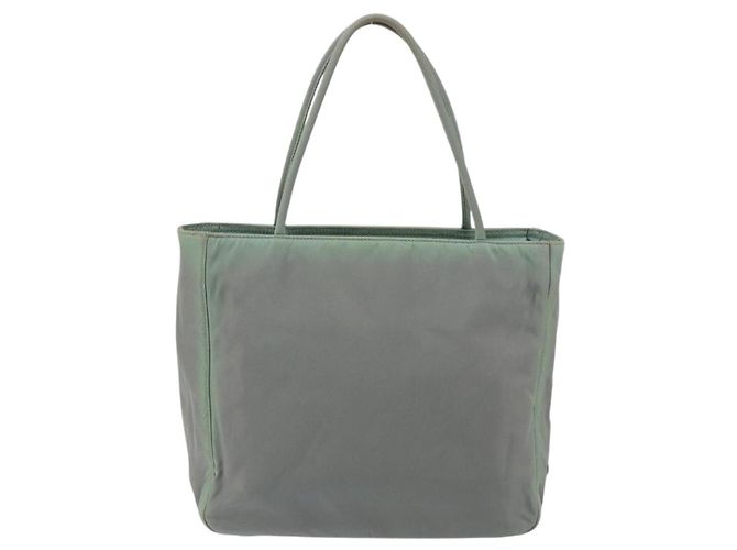 PRADA Tote Bag aus Nylon Khaki Silber authentisch bs31017 - Ansicht 2